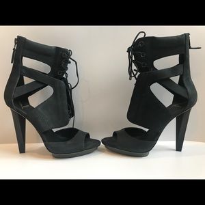 B Brian Atwood Lace Up Booties